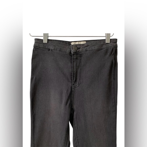 Free People We The Free Just Float on Super Flare Jeans Washed Black Raw Hem- 25 - Picture 12 of 14